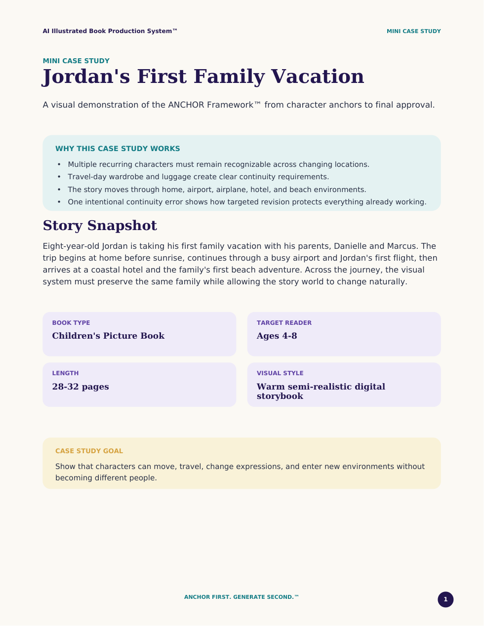 Jordan's First Family Vacation case study cover