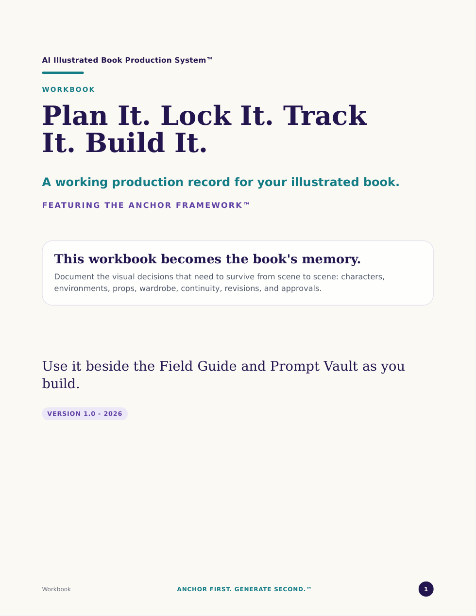Production Workbook cover